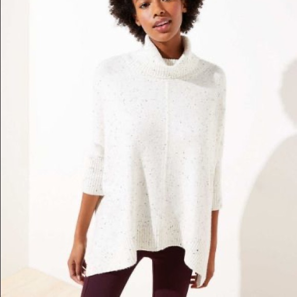 Loft turtleneck poncho sweater Clearance